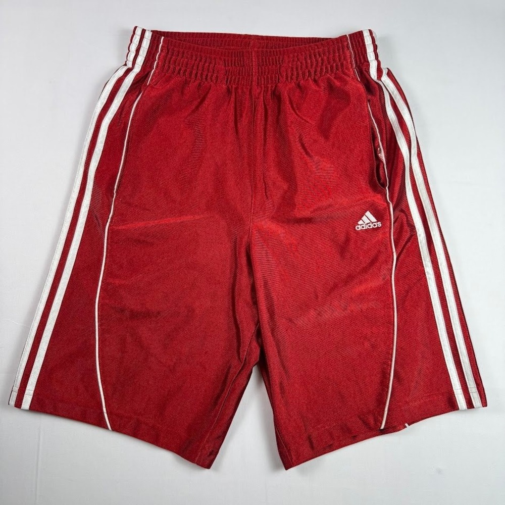 Adidas Dazzle Basketball Shorts Mens L Shimmer Shiny Red 3 Stripes